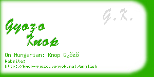 gyozo knop business card